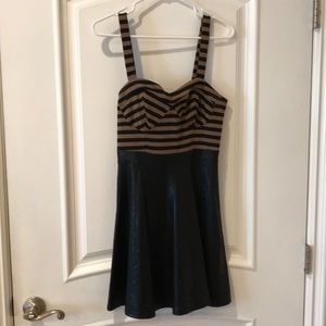 Living Doll LA half faux leather  party dress